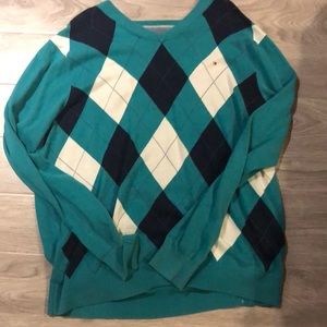 Argyle crewneck.